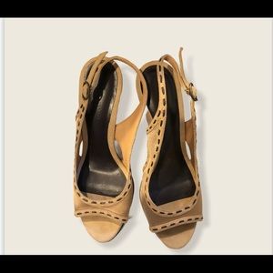Bottega Veneta Heel Sandal Tan Suede